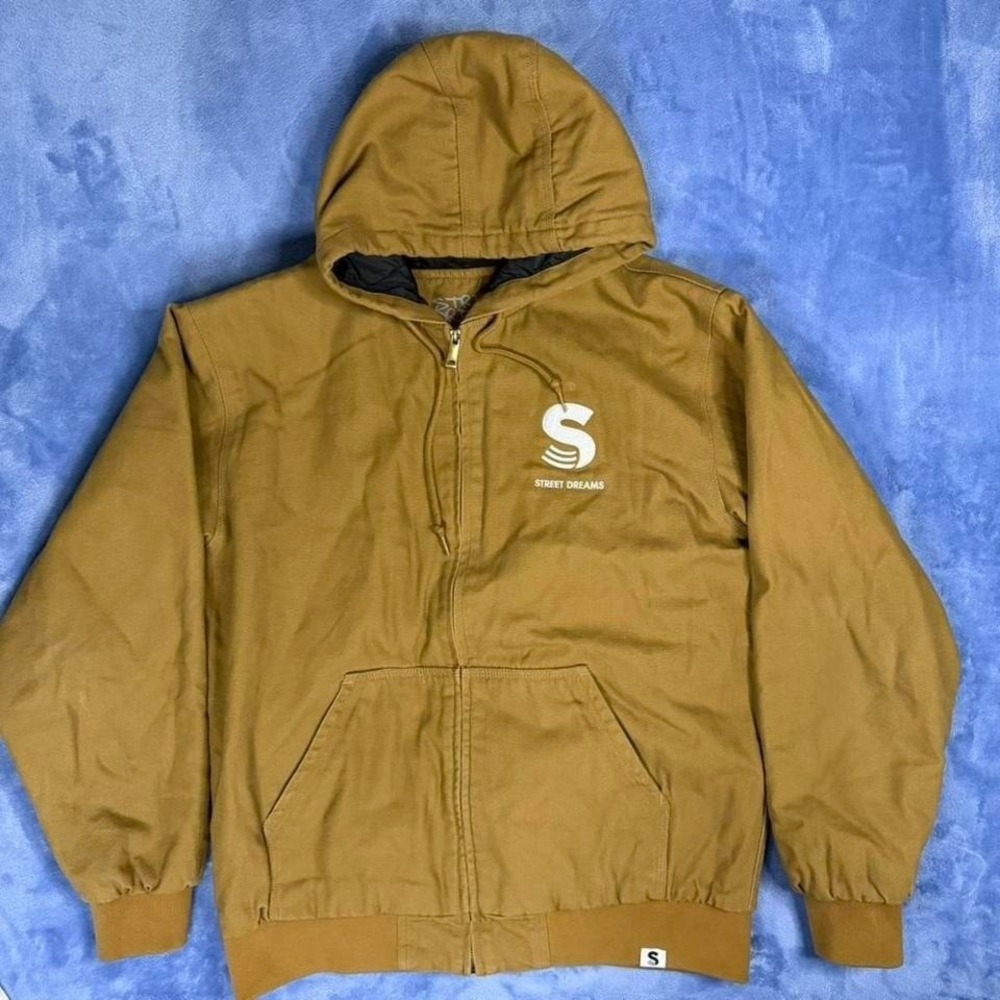 Street Dreams brown zip up hoodie men Size L